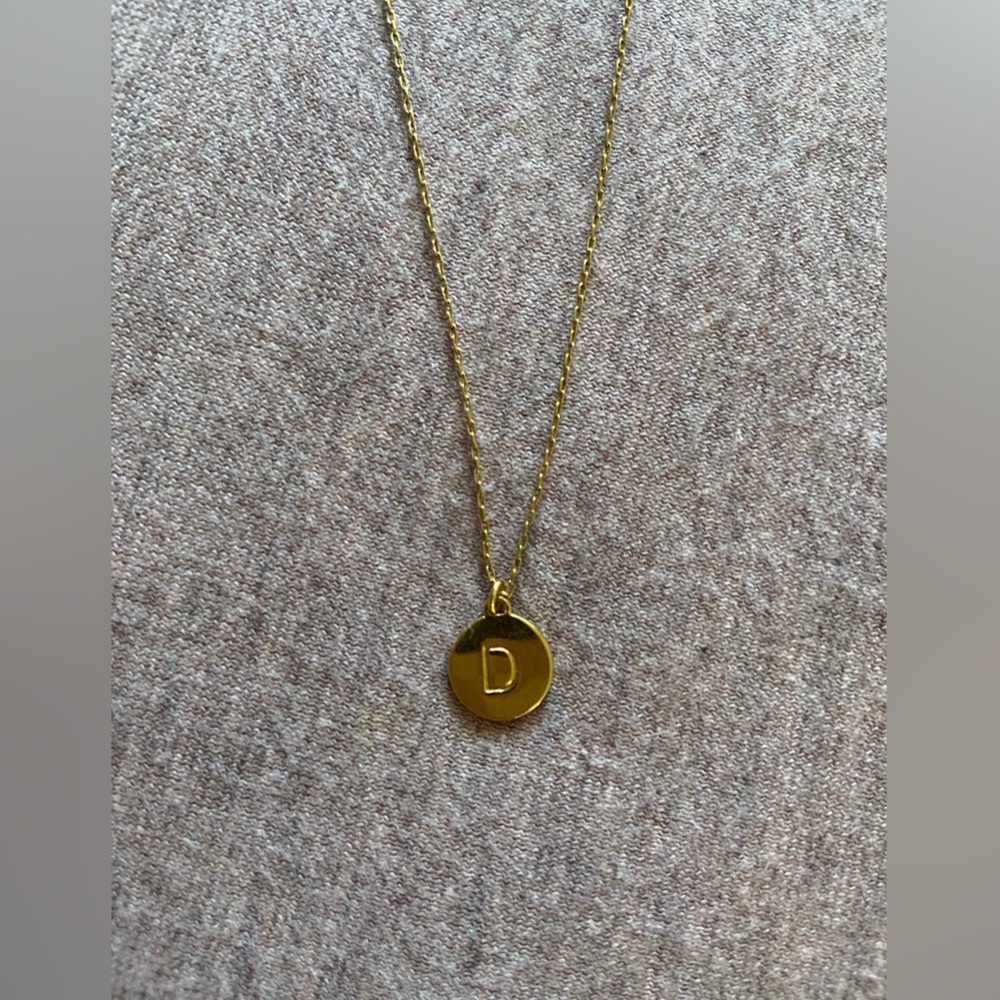 Kate Spade mini initial pendant necklace letter “D”